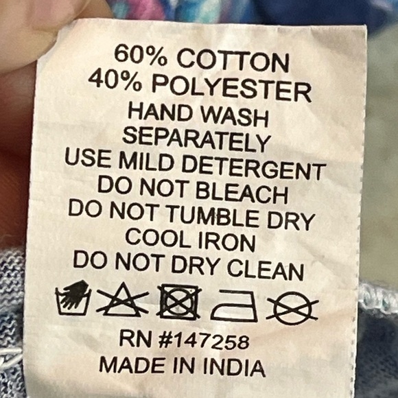 Simply Southern Crop Smocked Puff Sleeve Shirred Top Sz XXL Sea Shells Beach - Picture 5 of 14